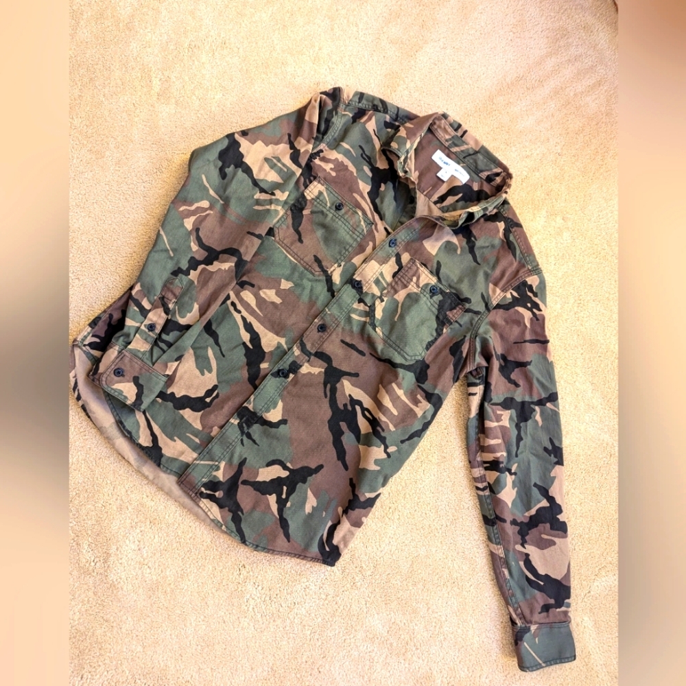 Old Navy Size M Camouflage Flannel Men's